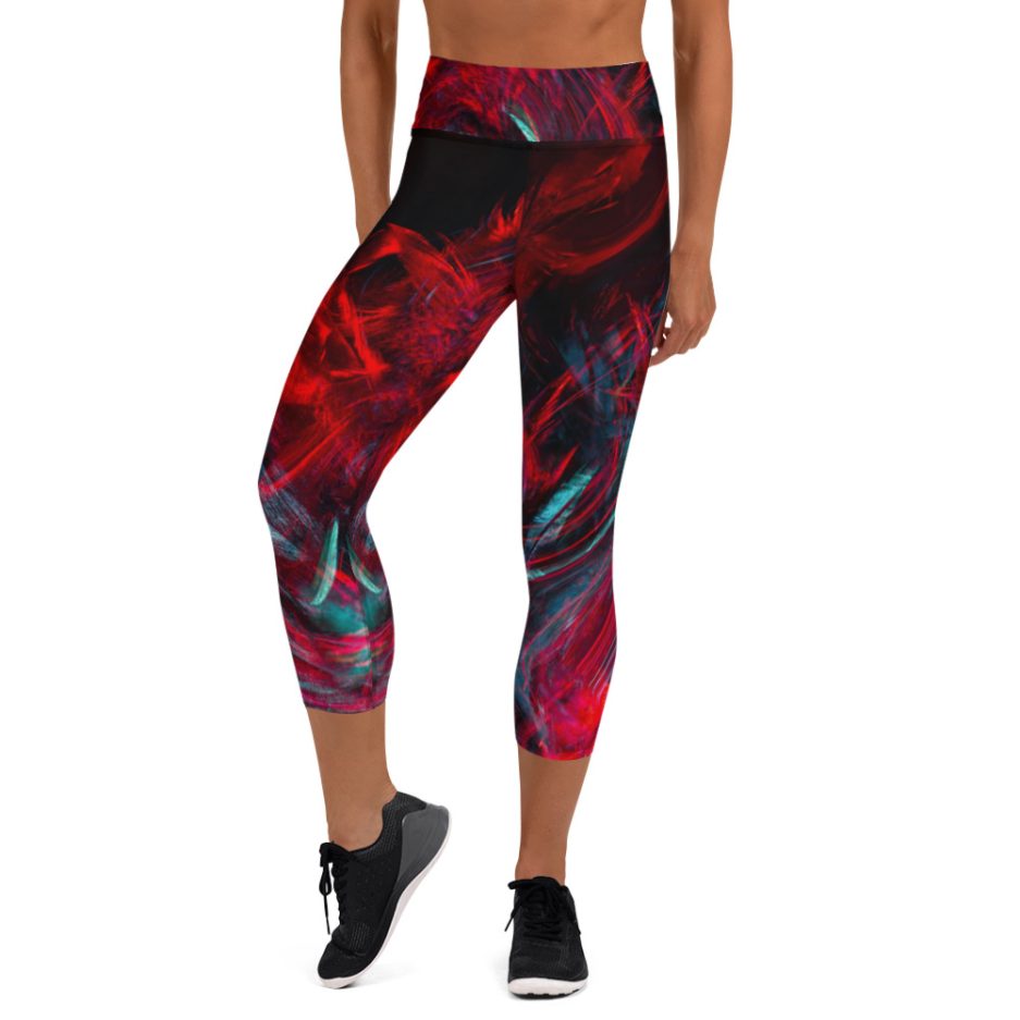 all over print yoga capri leggings white front 669b328522d24