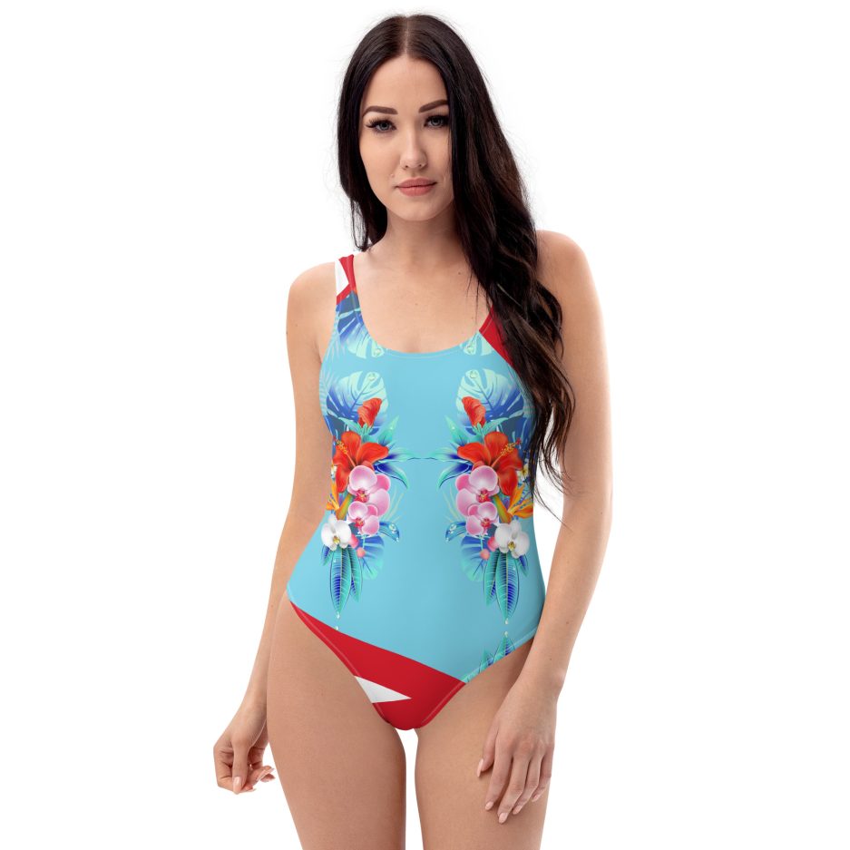 all over print one piece swimsuit white front 66d6973fd2de0