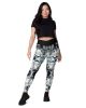 all over print recycled crossover leggings with pockets white front 66d5a2d39d18c